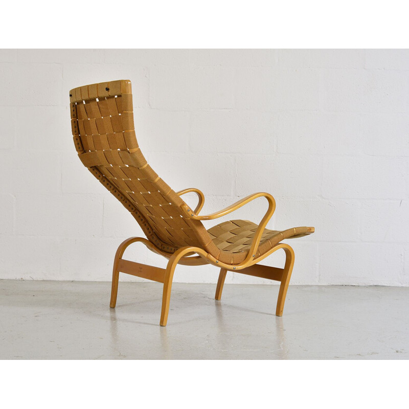 Vintage lounge armchair Beech Bruno Mathsson Pernilla Bentwood Karl Mathsson Swedish 1940