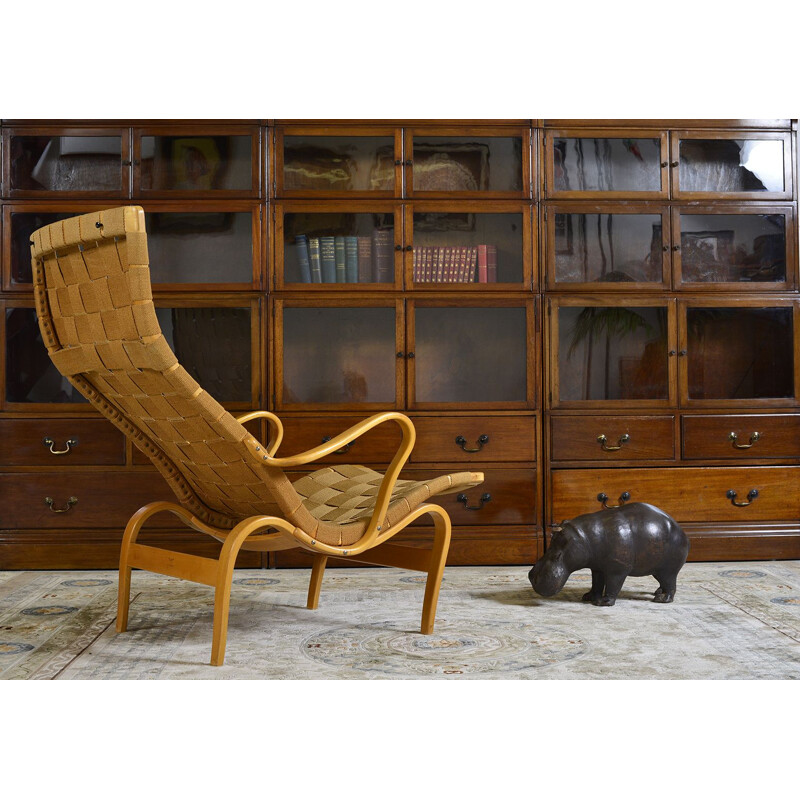 Vintage lounge armchair Beech Bruno Mathsson Pernilla Bentwood Karl Mathsson Swedish 1940