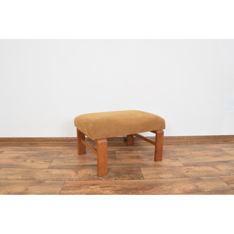 Vintage teak armchair with an ottoman Dyrlund Danish 1970