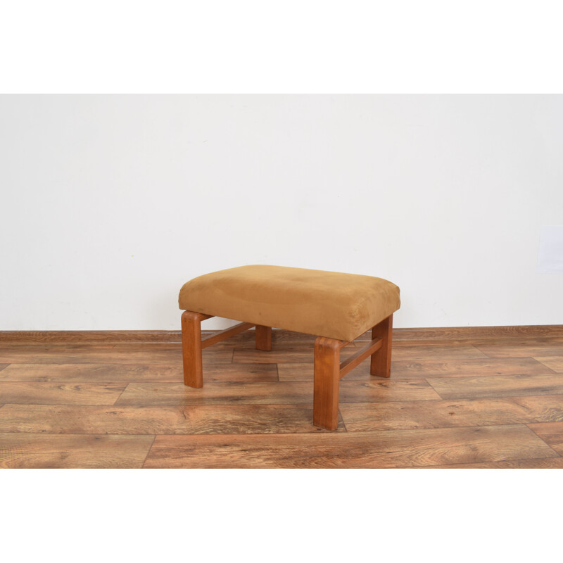 Vintage teak armchair with an ottoman Dyrlund Danish 1970