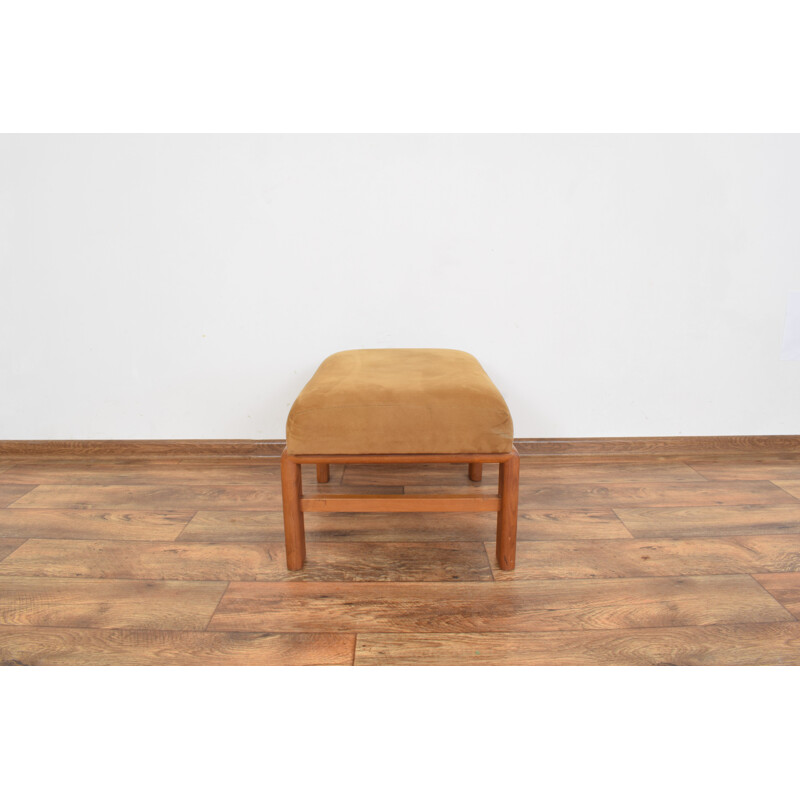 Vintage teak armchair with an ottoman Dyrlund Danish 1970