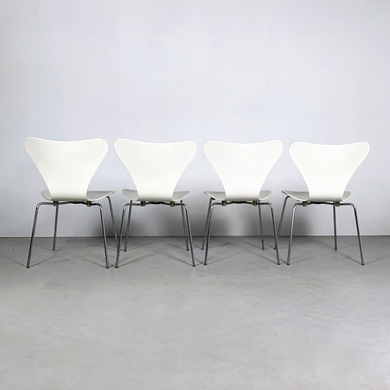 Set of 4 vintage Butterfly Chairs by Arne Jacobsen for Fritz Hansen, 1970s