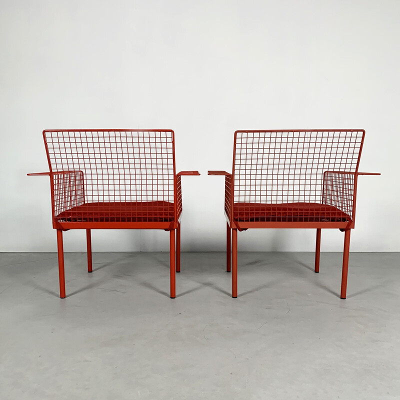 Pair of vintage armchairs from Evoluzione, 1980