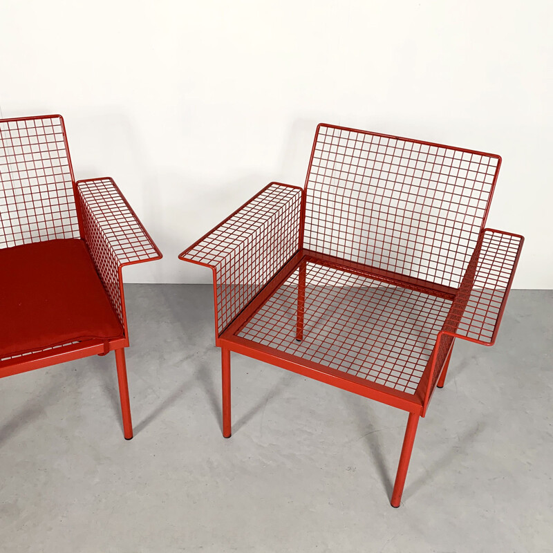 Pair of vintage armchairs from Evoluzione, 1980