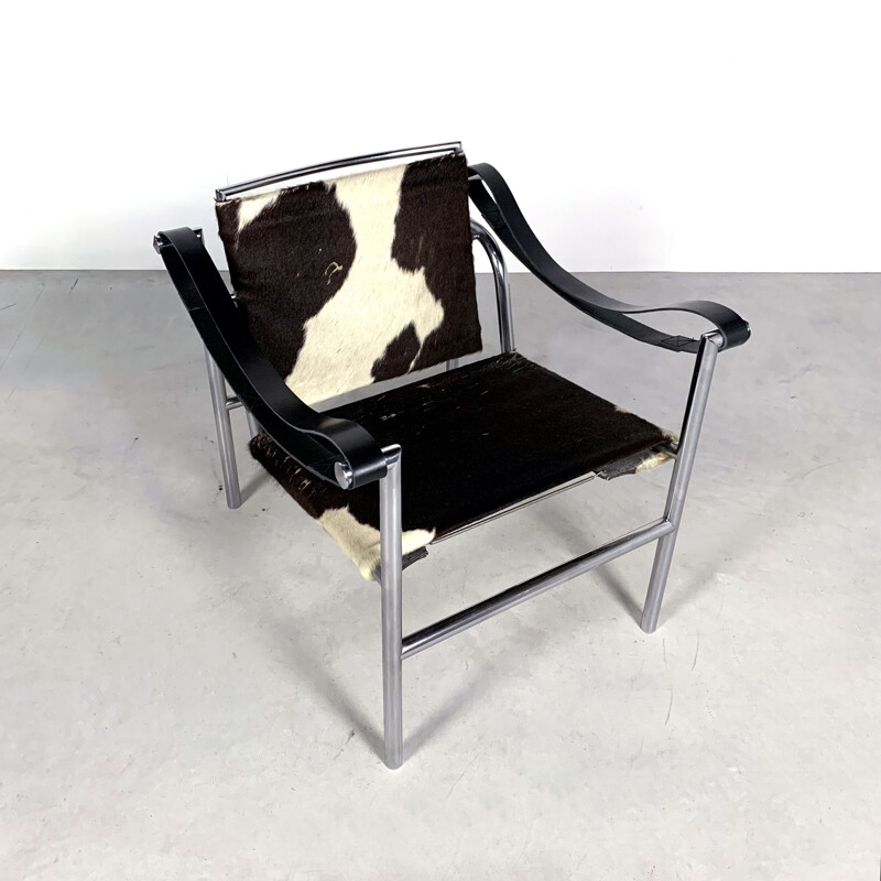 Fauteuil Vintage Cow Hide LC1 de Le Corbusier pour Cassina, 1970