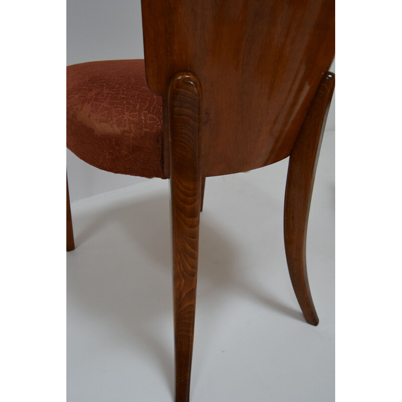 4 chaises vintage Art Déco par Jindrich Halabala pour Thonet