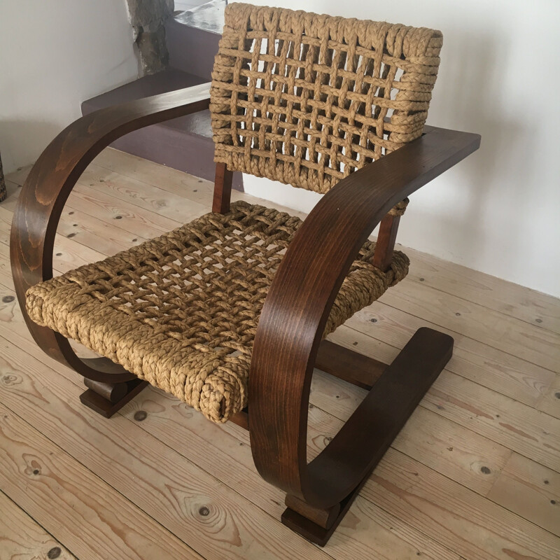 Pair of vintage armchairs by Audoux Minet 1960