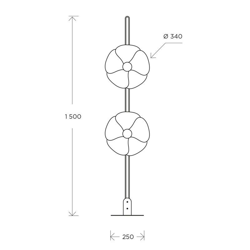 Vloerlamp Disderot 2093-150, Olivier Mourgue