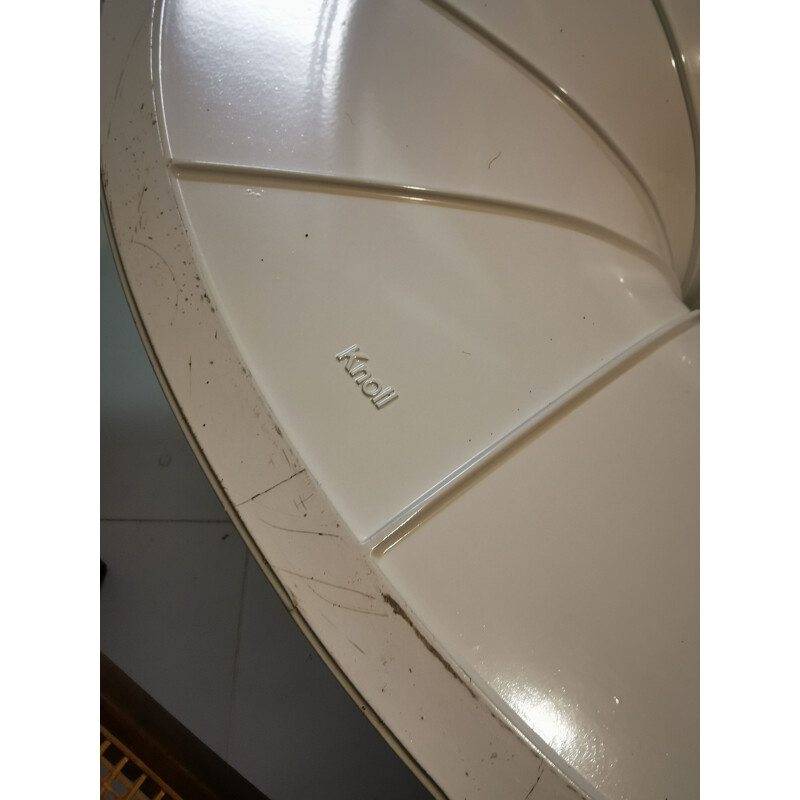 Vintage Knoll saarinen oval marble table 