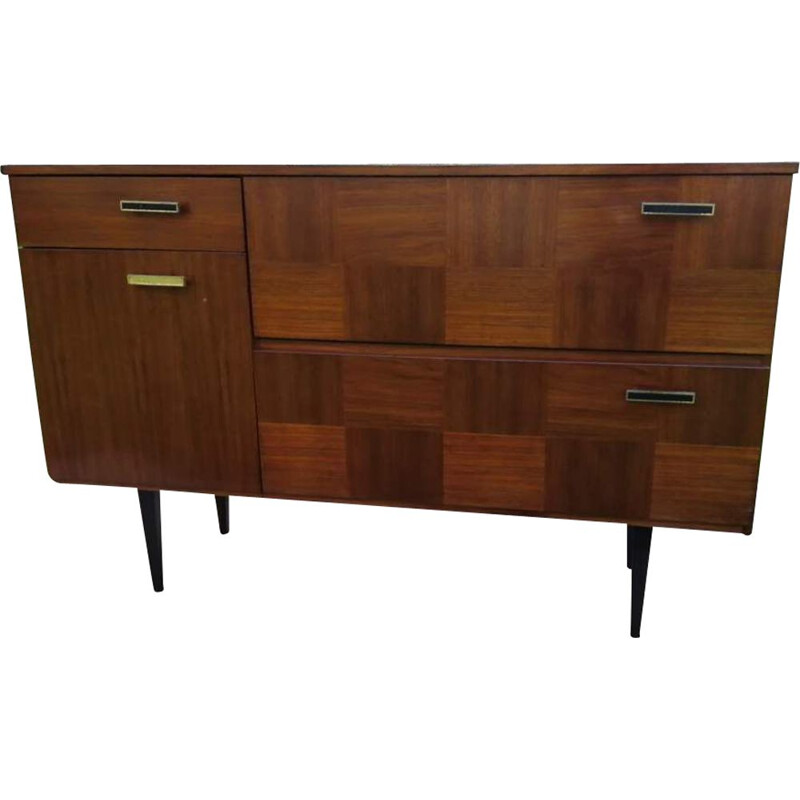 Vintage highboard on straight legs 1970