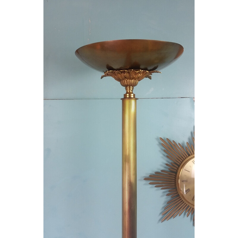 Mid century brass uplighter 1950