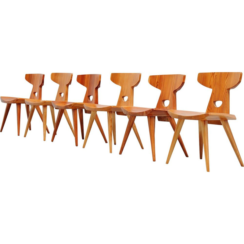 Set of 6 vintage chairs by Jacob Kielland-Brandt for l.Christiansen Danmark 1960