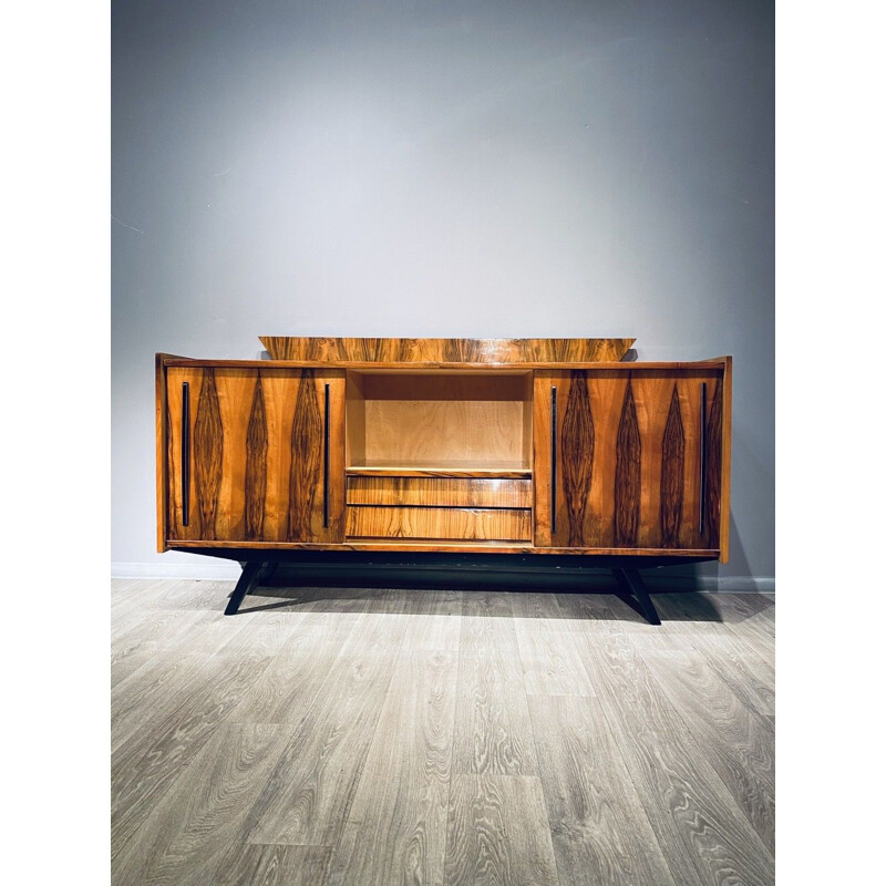 Vintage walnut veneer sideboard 1960