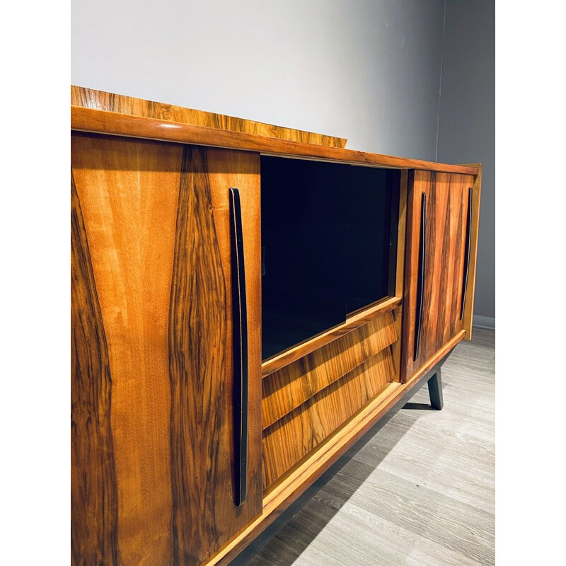 Vintage walnut veneer sideboard 1960