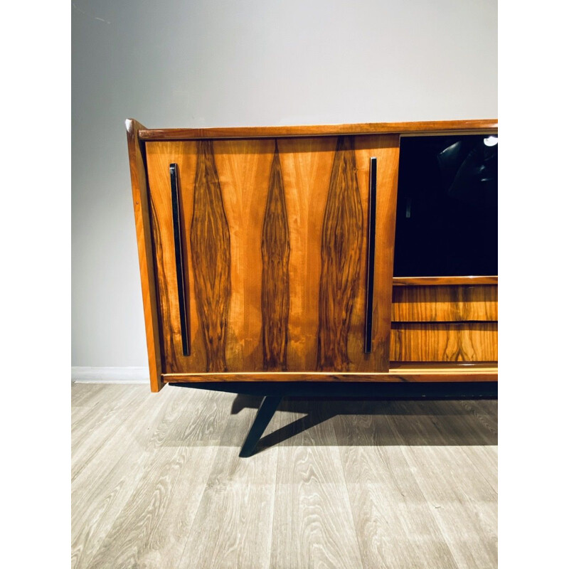 Vintage walnut veneer sideboard 1960