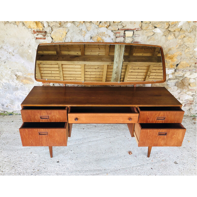 Vintage teak desk Dressing table by Nathan Scandinavian 1960