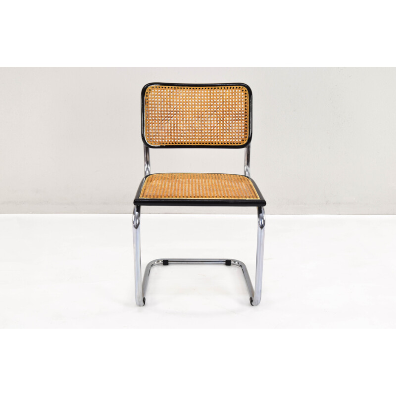 Ensemble de 4 chaises vintage Marcel Breuer B32 Cesca Italie 1970