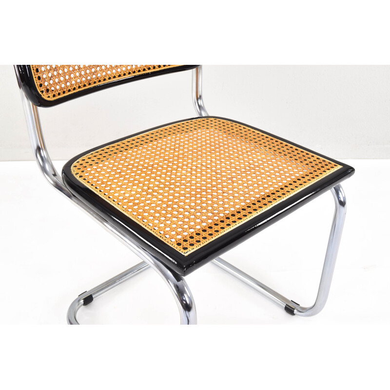 Ensemble de 4 chaises vintage Marcel Breuer B32 Cesca Italie 1970