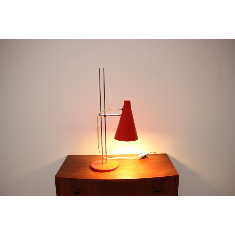 Lampe de table vintage par josef Hurka Tchécoslovaquie 1960