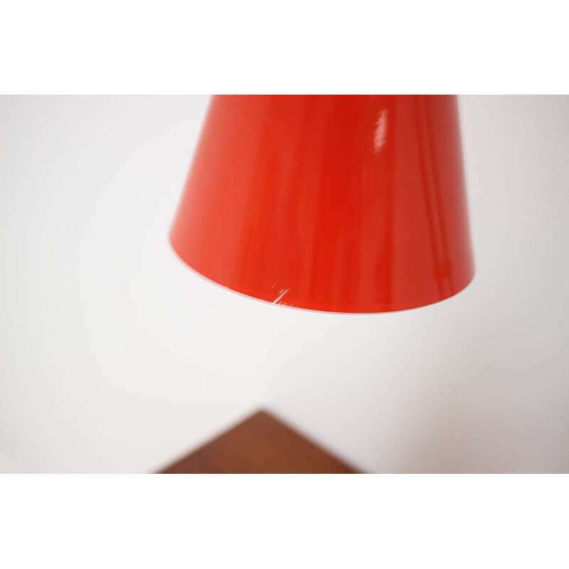 Vintage lacquered metal table lamp by josef Hurka, Czechoslovakia 1960