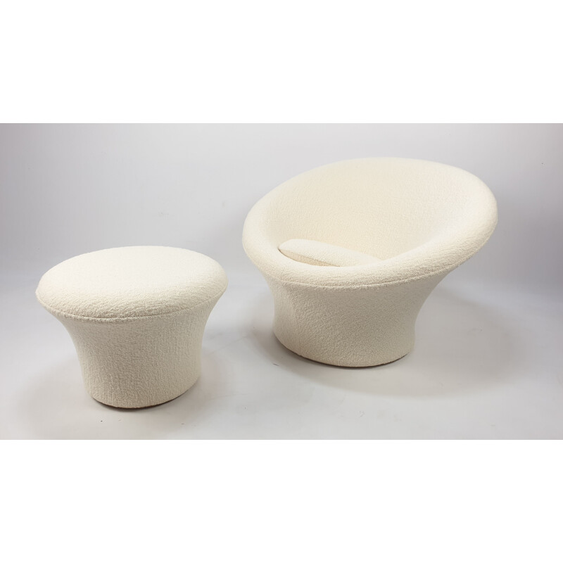 Fauteuil et pouf vintage en forme de champignon de Pierre Paulin pour Artifort, 1960