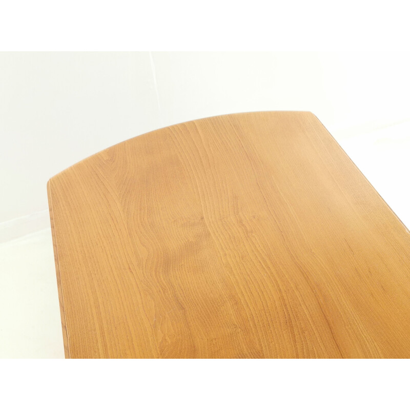 Mid Century Ercol Beech & Elm Drop Leaf Dining Kitchen Breakfast Table  1970s