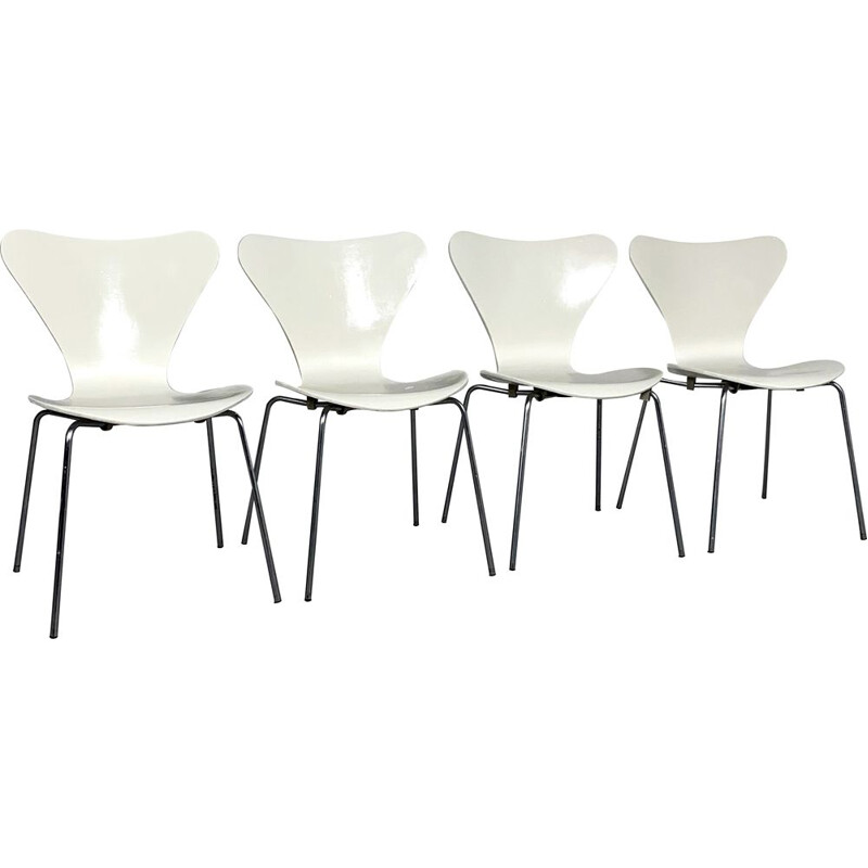 Ensemble de 4 chaises papillon vintage par Arne Jacobsen pour Fritz Hansen 1970
