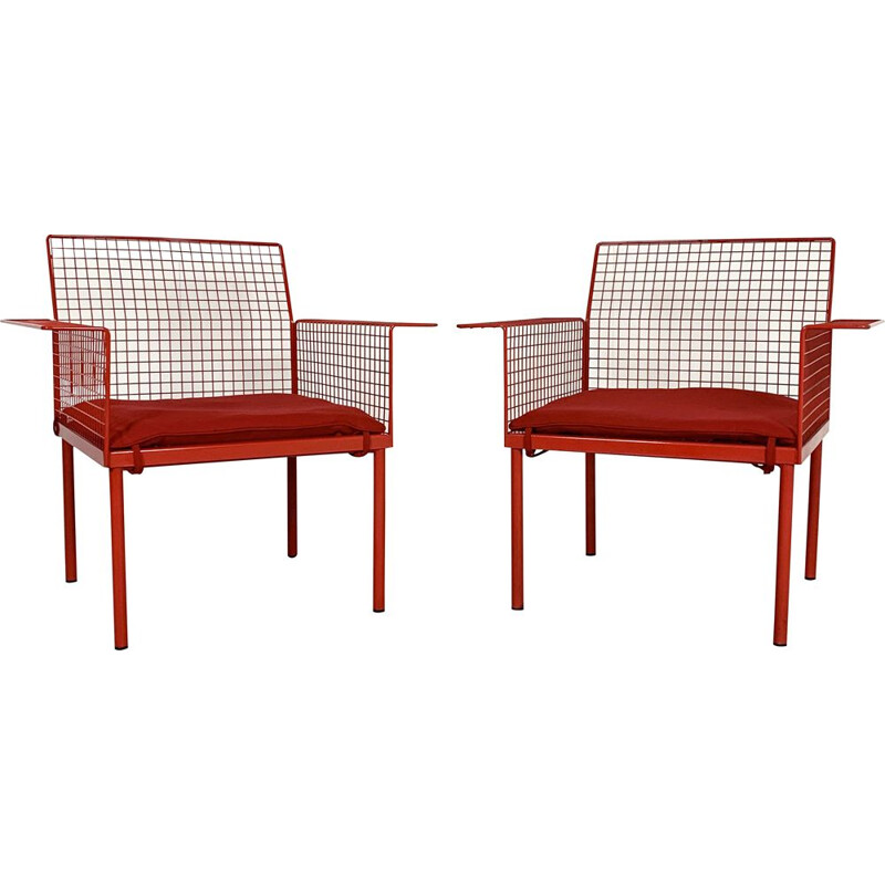 Pair of vintage armchairs from Evoluzione, 1980