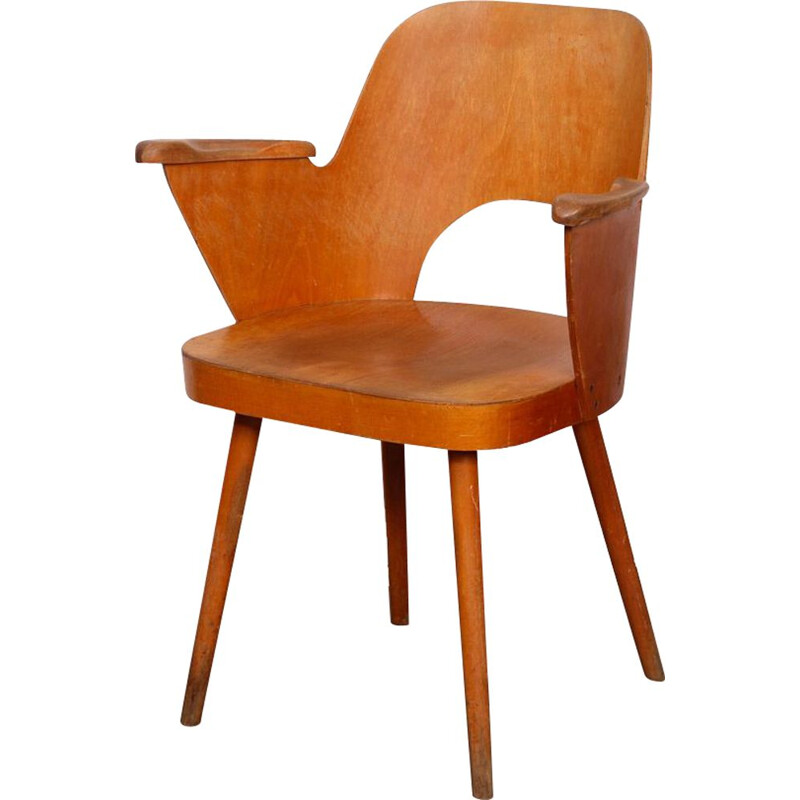 Vintage armchair by Lubomir Hofmann for Ton, 1960