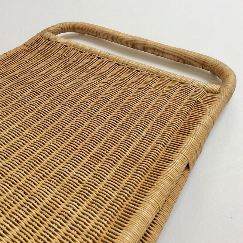 Vintage rattan deckchair Italy 1960