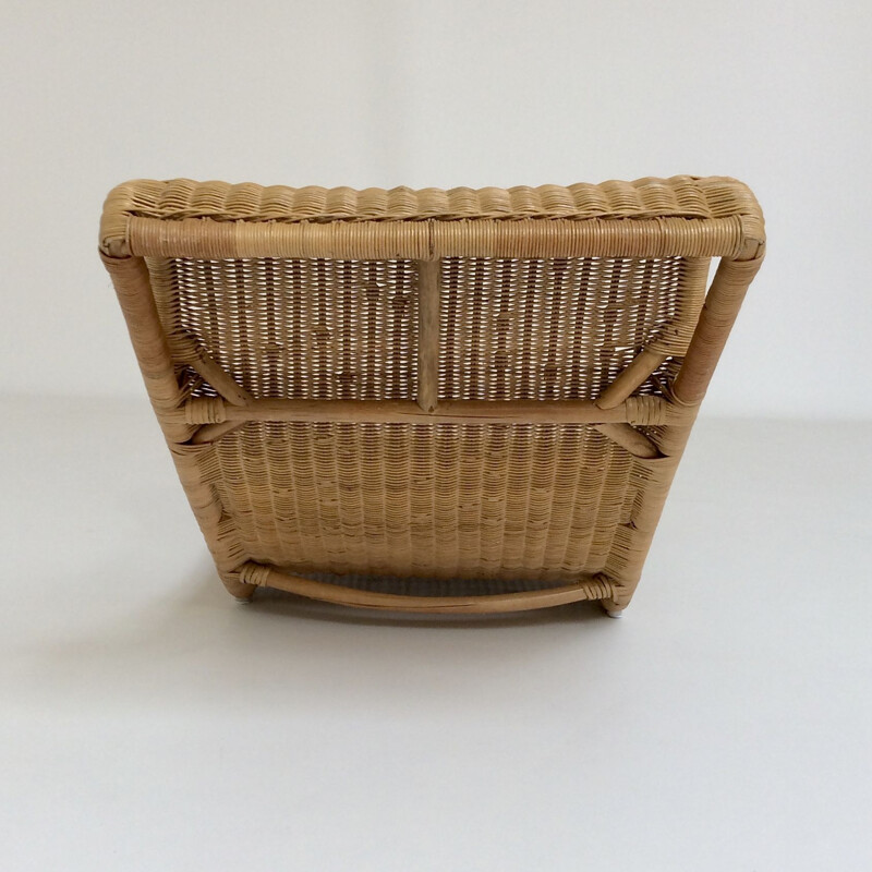 Vintage rattan deckchair Italy 1960