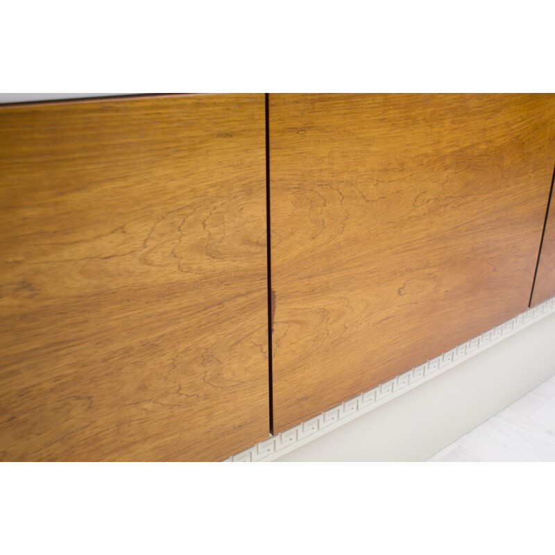 Large vintage White Walnut Veneer Sideboard, 1970s