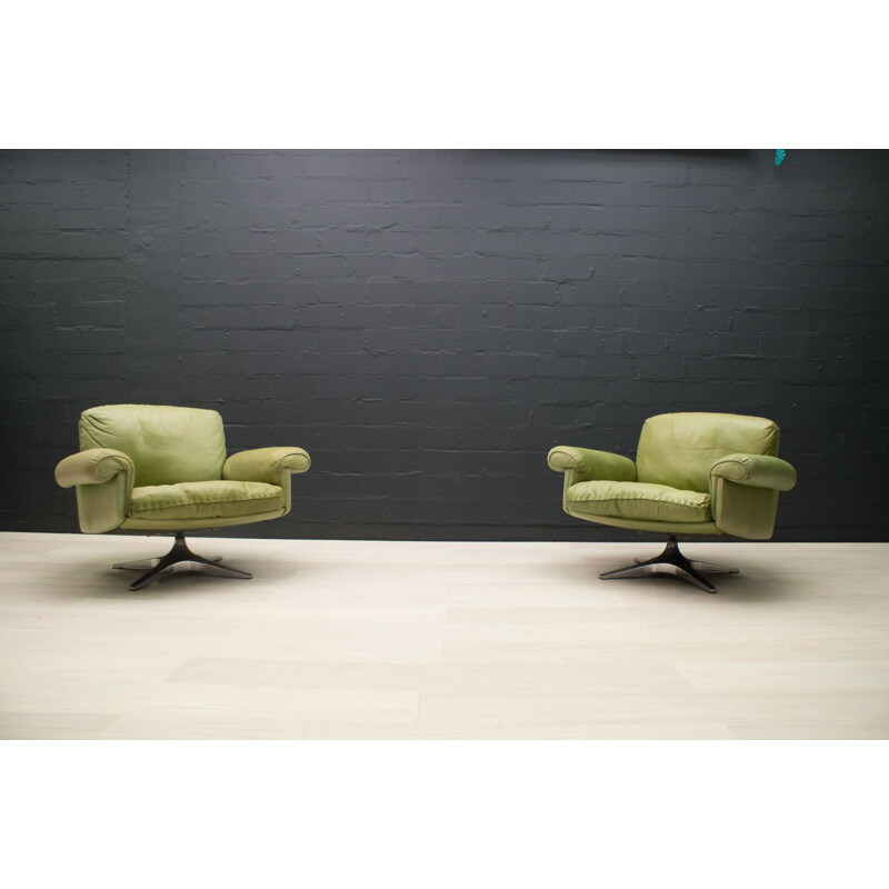 Pair of vintage Swiss DS31 Armchairs from de Sede, 1960s