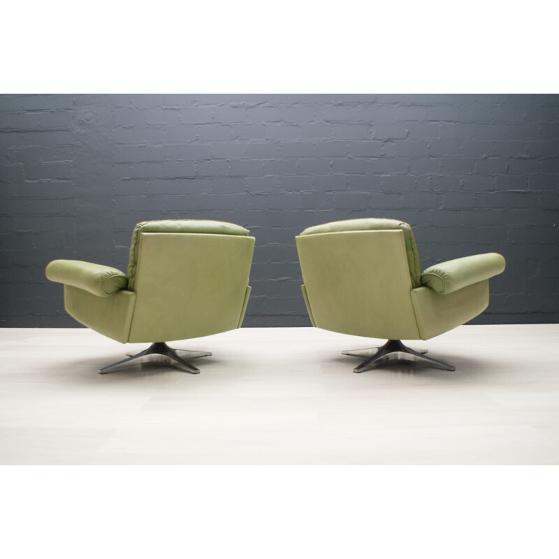 Pair of vintage Swiss DS31 Armchairs from de Sede, 1960s