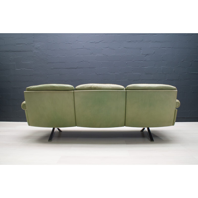 Sofá verde Vintage de 3 lugares, modelo DS31 da Sede, Suíça 1960