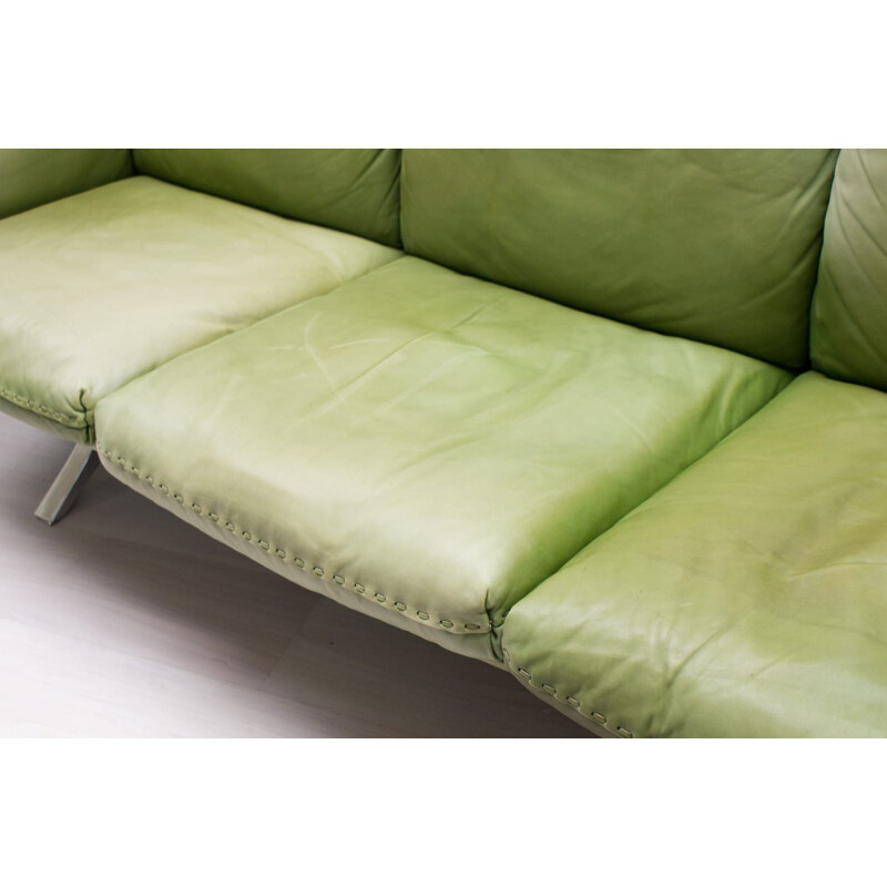 Vintage Green 3-Seater Model DS31 Sofa from de Sede, Swiss 1960s