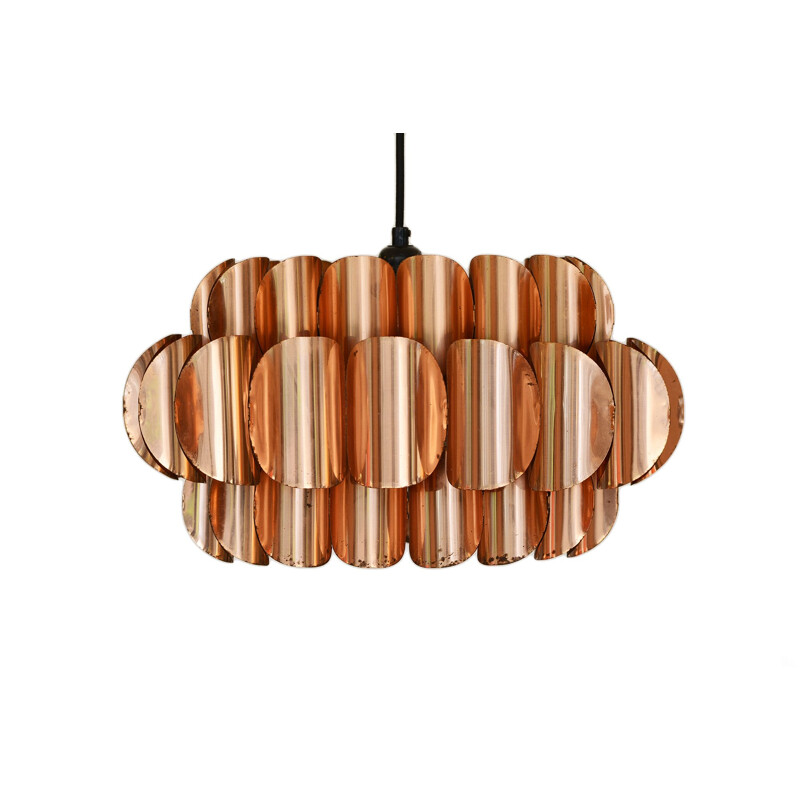 Vintage Copper pendant light by Thorsten Orrling for Hans-Agne Jakobsson AB, Markaryd. Sweden 1960s