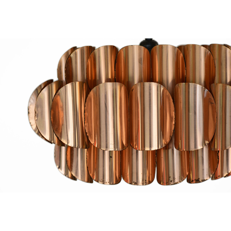 Vintage Copper pendant light by Thorsten Orrling for Hans-Agne Jakobsson AB, Markaryd. Sweden 1960s