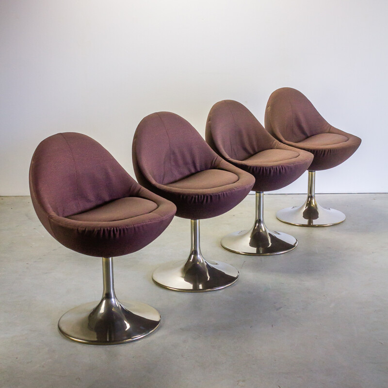 Set of 4 Scandinavian "Lotus" armchairs, Börje JOHANSON - 1960s