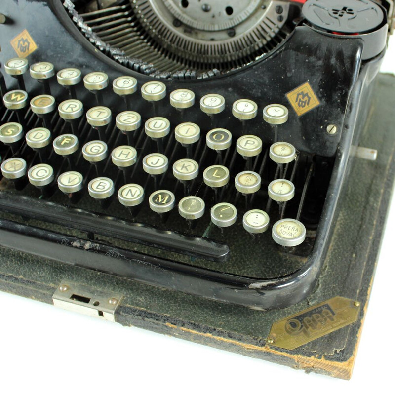 Vintage Mercedes Prima Case Typewriter, Germany 1930s