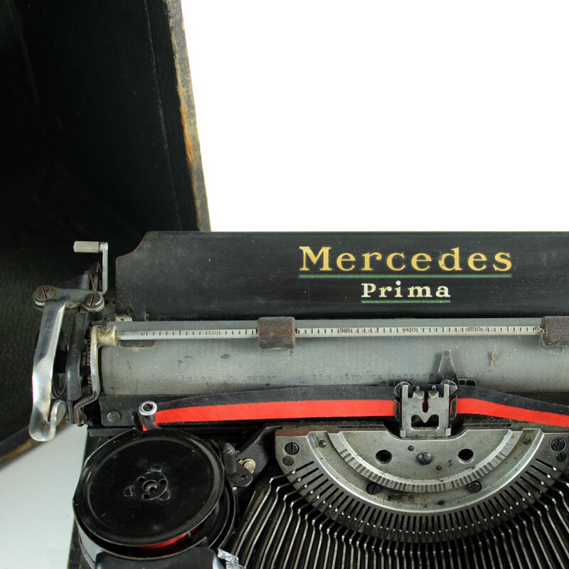 Vintage Mercedes Prima Case Typewriter, Germany 1930s