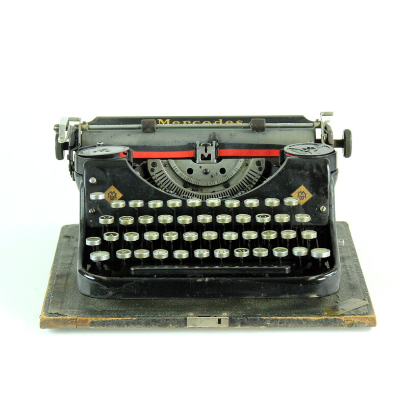 Vintage Mercedes Prima Case Typewriter, Germany 1930s