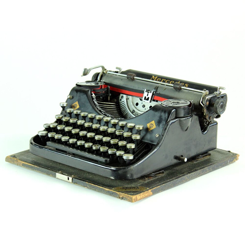 Vintage Mercedes Prima Case Typewriter, Germany 1930s