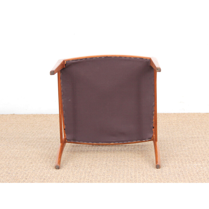Suite of 6 vintage Scandinavian teak chairs