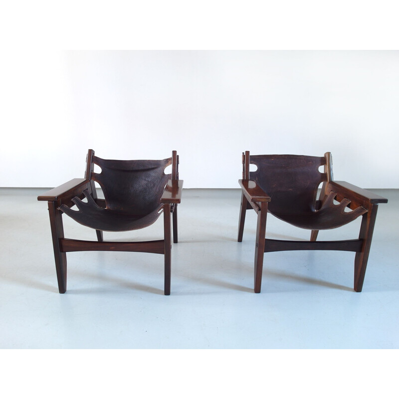 Paire de fauteuils lounge vintage Sergio Rodrigues Kilin Lounge Chairs pour Oca, Brésil, 1973