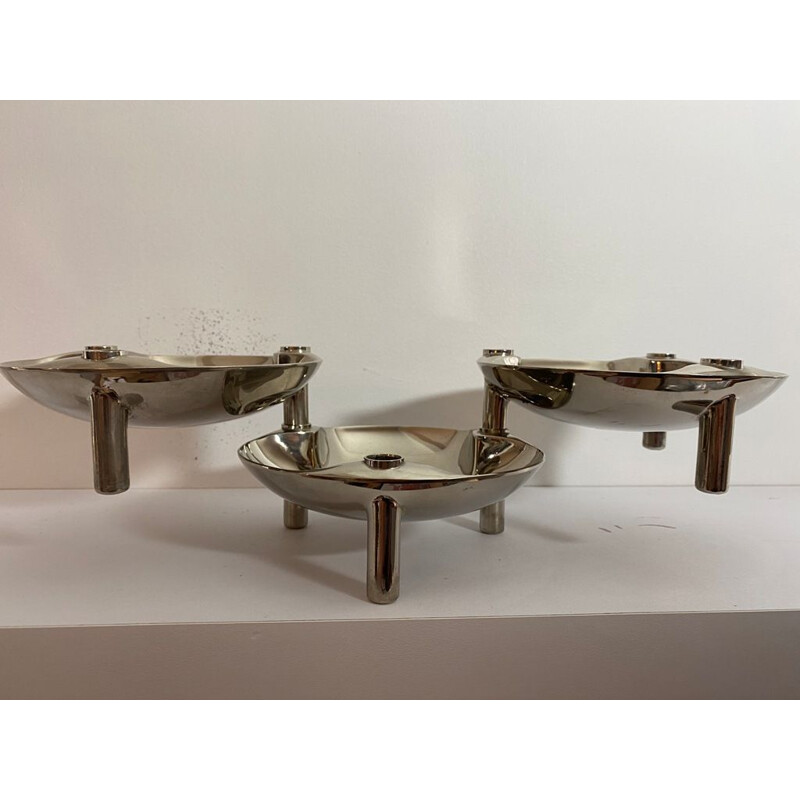 Set of 3 vintage S44 bowls for 1970 NAGEL modular candleholders