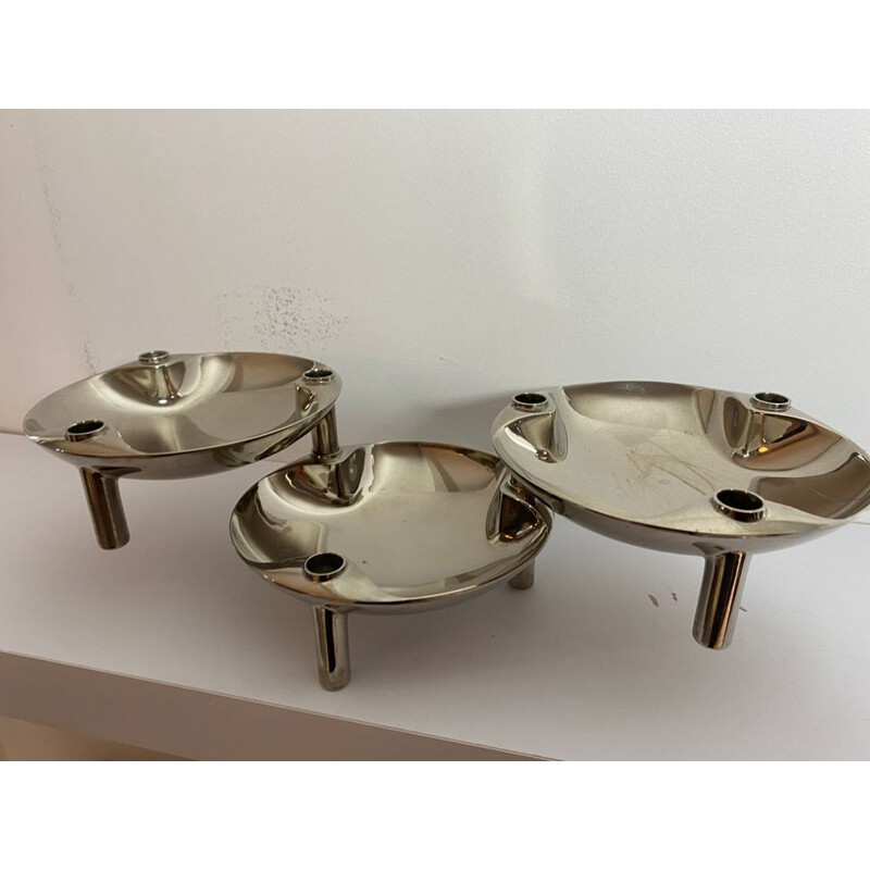 Set of 3 vintage S44 bowls for 1970 NAGEL modular candleholders