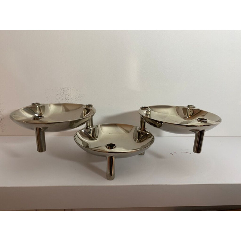 Set of 3 vintage S44 bowls for 1970 NAGEL modular candleholders