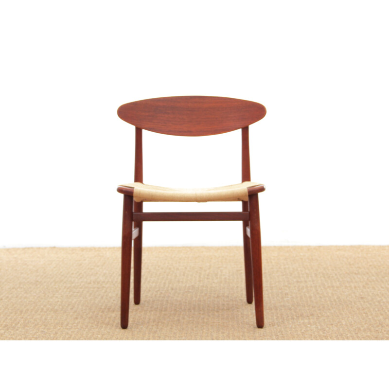 Suite of 4 vintage teak chairs Scandinavian