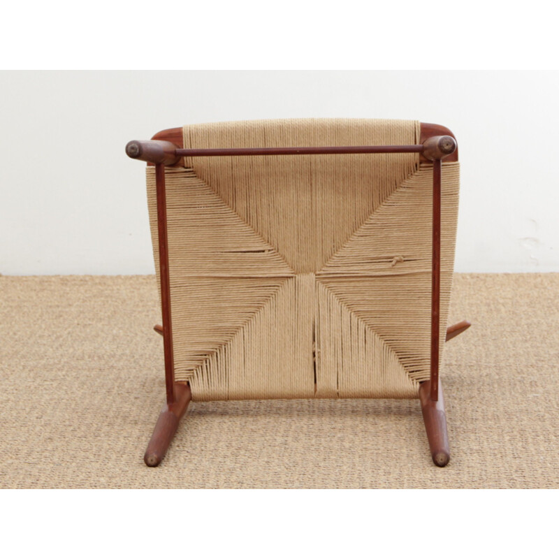 Suite van 4 vintage Scandinavische teakhouten stoelen